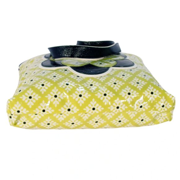 VERA BRADLEY Green/Black Daisy Floral Vinyl Shopper Tote Bag - MINT - Picture 6 of 9